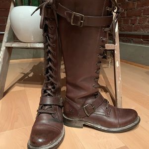 Frye tall leather boots